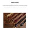 Women's Retro Woven Leather Belt - Punch-Free, Decorative, Ideal for Skirts, Suits, and Jeans (519)