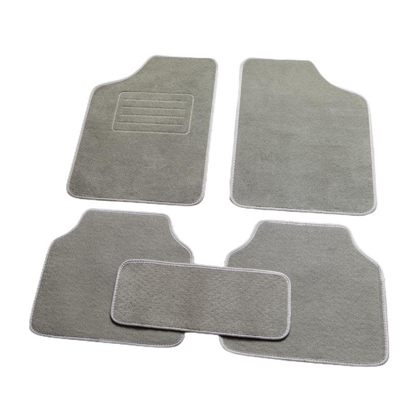 Suede Car Foot Mat Universal Floor Mat Surrounded by Protective Pad Carpet Car Foot Mat Wear-Resistant Non-Slip Mat Flame Retardant Mat