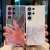 Aquarellmaleri Marmordeksel for Samsung S24U S23 Ultra S22 S21 Plus A55 5G A54 A34 A23 A52 A72 A33 A12 Gjennomsiktig Mykt Silikondeksel