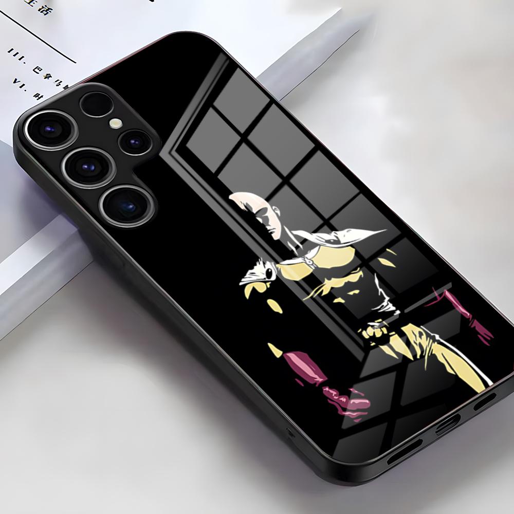 

One-Punch Man Phone Case For Samsung S26 S25 Edge Ultra S23 S22 S21 S20 Ultra Plus S24 Fe A54 A53 A25 Glass Cover Samsung S24 FE