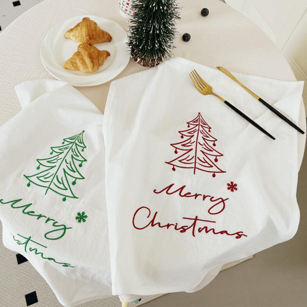 Elegant Christmas Hanging Cloth 40*48cm Embroidered Napkins  Photo Props