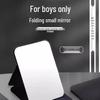 Newcomers' Folding Makeup Mirror: Compact Desktop Dressing Table for Office, Dorm, or Home.