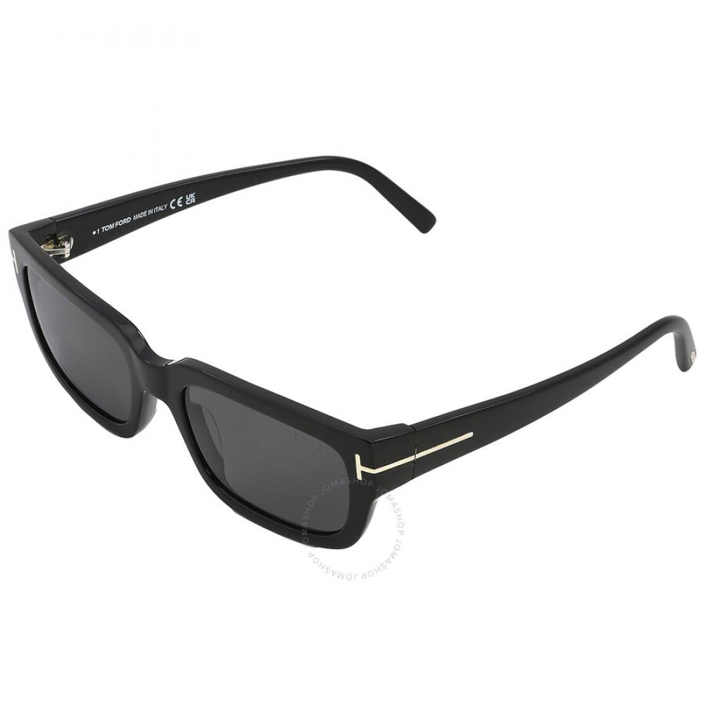 Tom Ford Ezra Smoke Rectangular Unisex Sunglasses Ft1075 01a 54