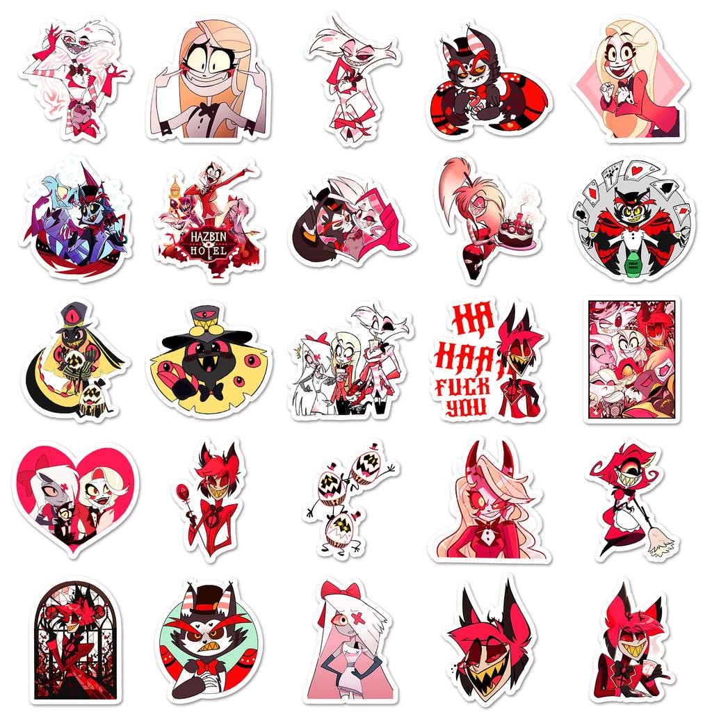 50pcs Suitcase Stickers Scooter Computer Tablet Cartoon Decoration