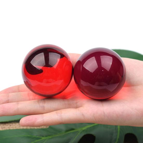 1 Çift 50mm Stres Giderici Fitness Hentbol Yıkanabilir Reçine Kas Gevşetici Baoding Topu Sağlık Bakım Aracı