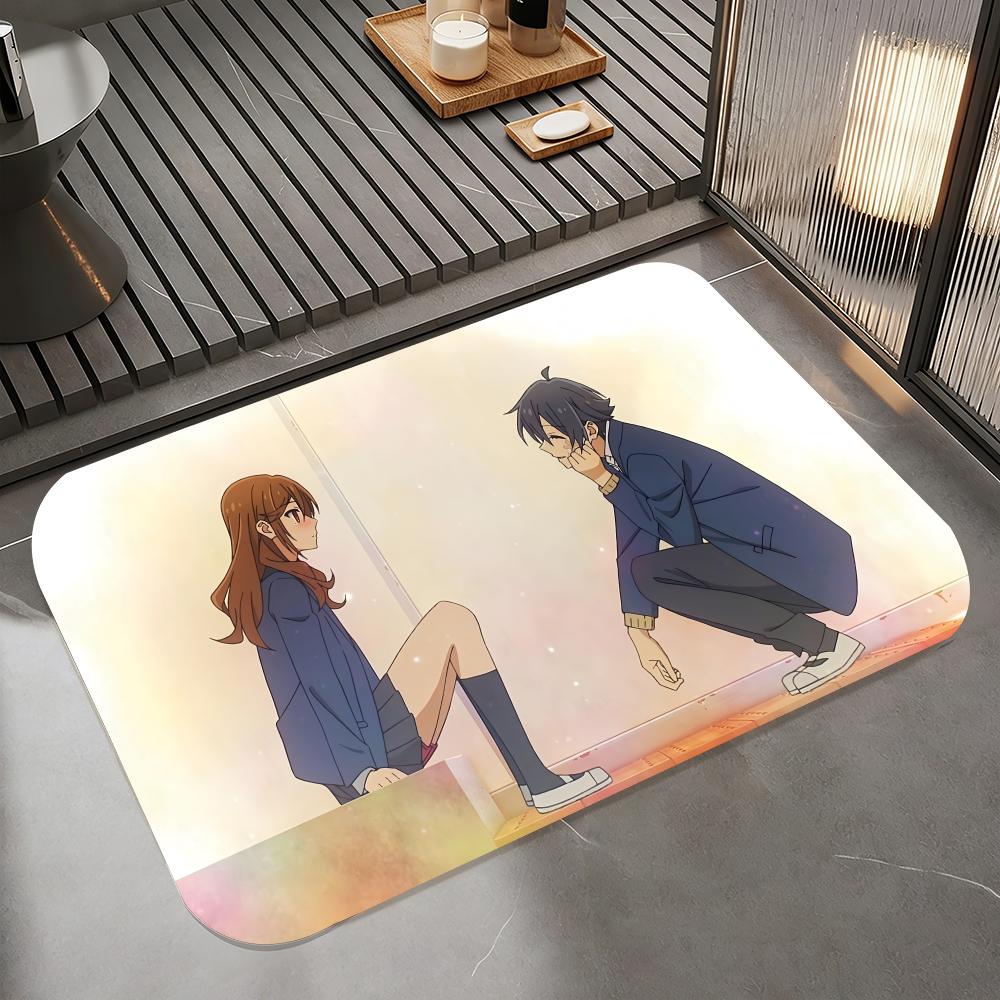 

Sweet S-Horimiya Floor Mat Diatomite Bath Mat, Quick Dry Absorbent Non-Slip Door Mat 50cm x 80cm