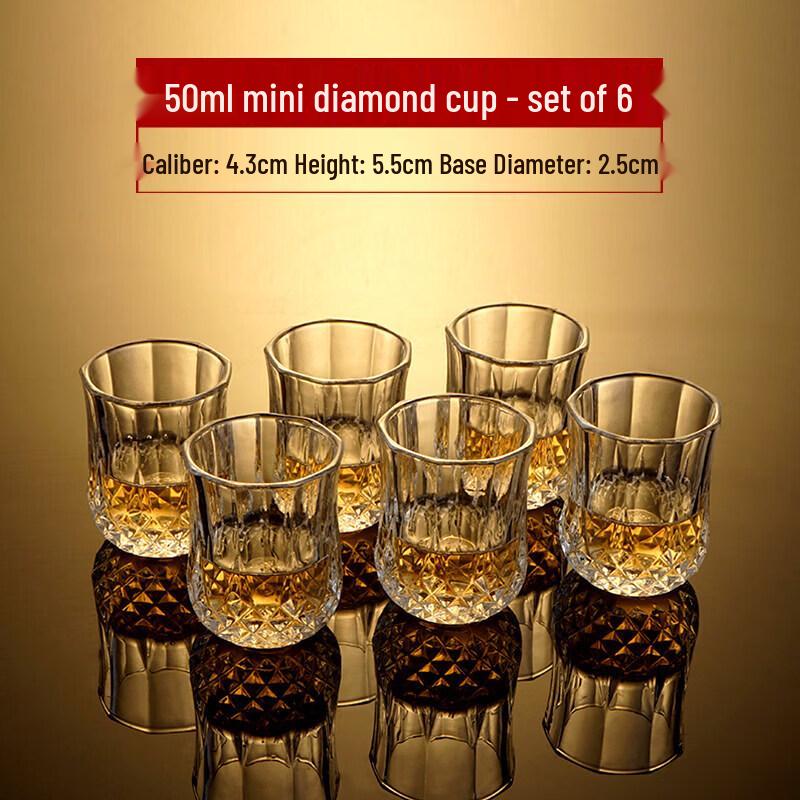 ZISIZ Retro Carved Crystal Glass Drinkware Set