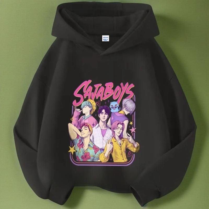 Casual Loose Top Fashion Print Sweatshirt Comfortable Hoodies Sweatshirts Boys 110