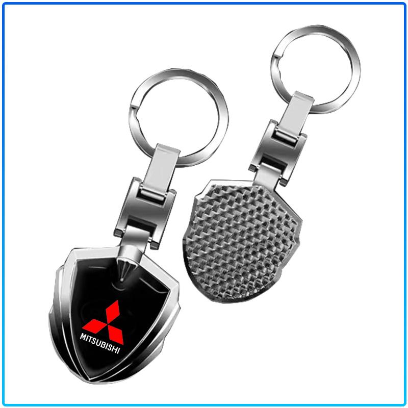 For Mitsubishi Lancer 7 8 I200 Pajero Montero Sport Outlander ASX Mirage Eclipse Car Key Chain Keyring Pendant Metal Keychain Holder Accessories