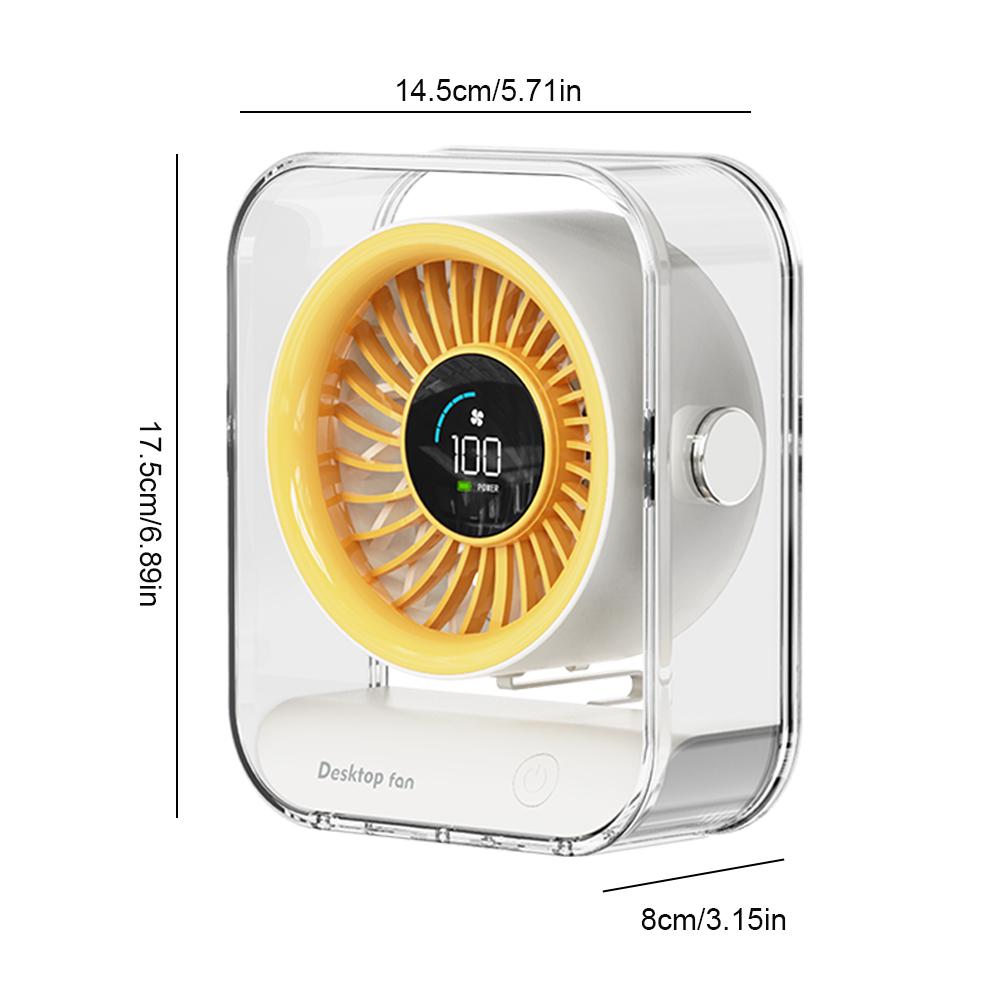 Portable Desk Fan Ultra-Quiet Fans USB/Rechargeable 30° Rotation Portable Table Desktop Air Circulator Fan for Home and Office