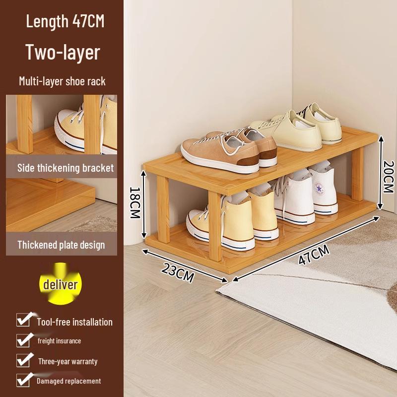 Compact Multi-Layer Shoe Rack for Doorway, Home, or Dorm - Space-Saving Under-Table Shoe Storage Cabinet