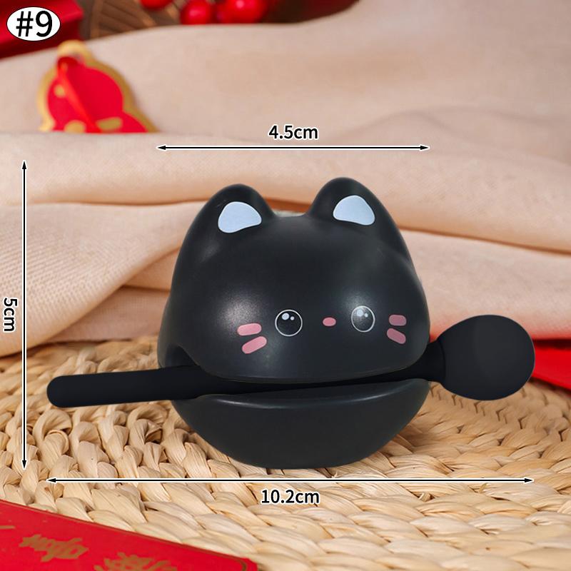 Cute Cartoon Wooden Fish Funny Decompression Toy Soundmaking Percussion Instrument Fortunate Wooden Fish Cat Figurines Gift