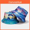 Dolphin Graffiti Casual Cotton Sun Hat With Breathable Fabric For Summer And Travel