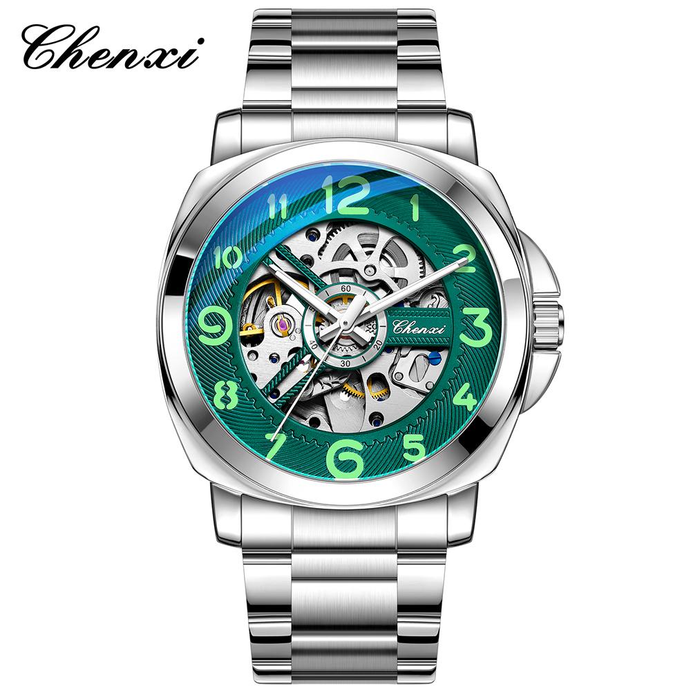Chenxi Brand Men's Large Openwork Dial Fashion Luminous Waterproof Fully Automatic Mechanical Stainless Steel Business Watches