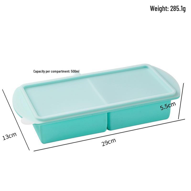 Silicone Ice Cube Tray with Lid - Large Capacity Freezer Storage & Food Preservation Box