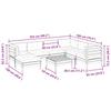 8 Piece Garden Sofa Set with Cushions Pressure Treated Pine Wood