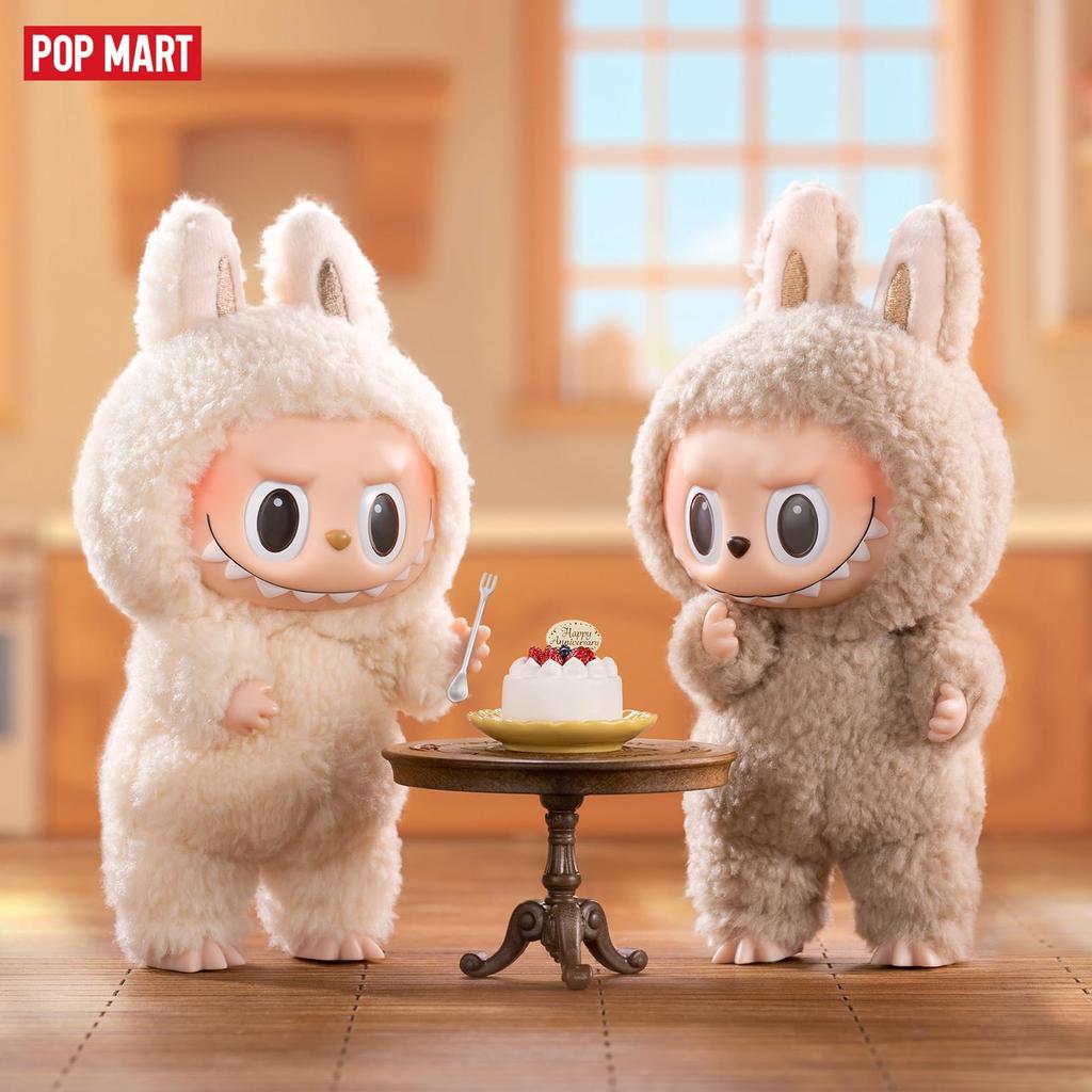 Single POP MART The Monsters Delicious Macaroons Vinyl Face Blind Box Random Design Action Figure Collectible Toy Home Single Box - Decoration,