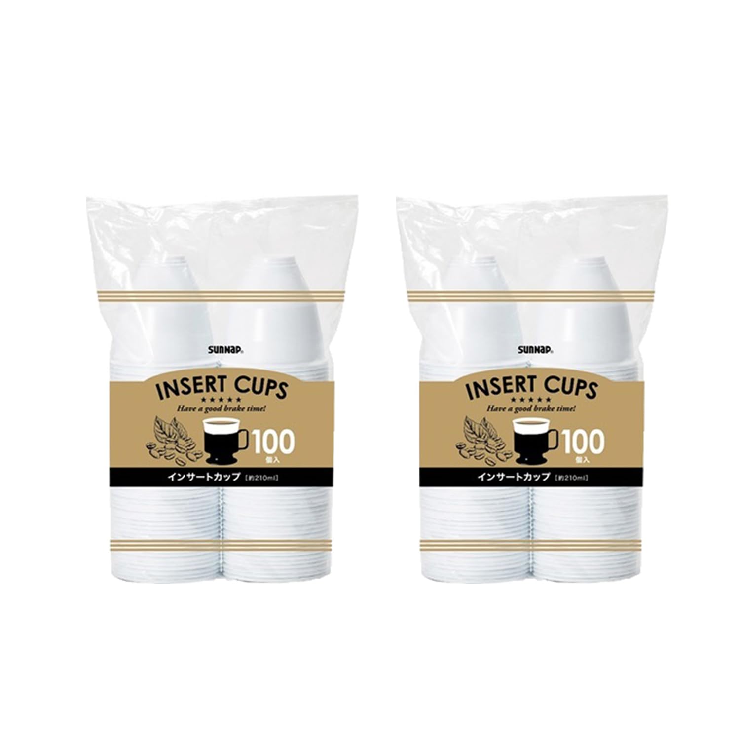 

Sunnap Insert 200 Cups Packs of Coffee Plastic Hot Office Insert Cups, Approx. 210ml, (2 100) [Office Inserts, Cups, Coffee, Type, IC-100C]