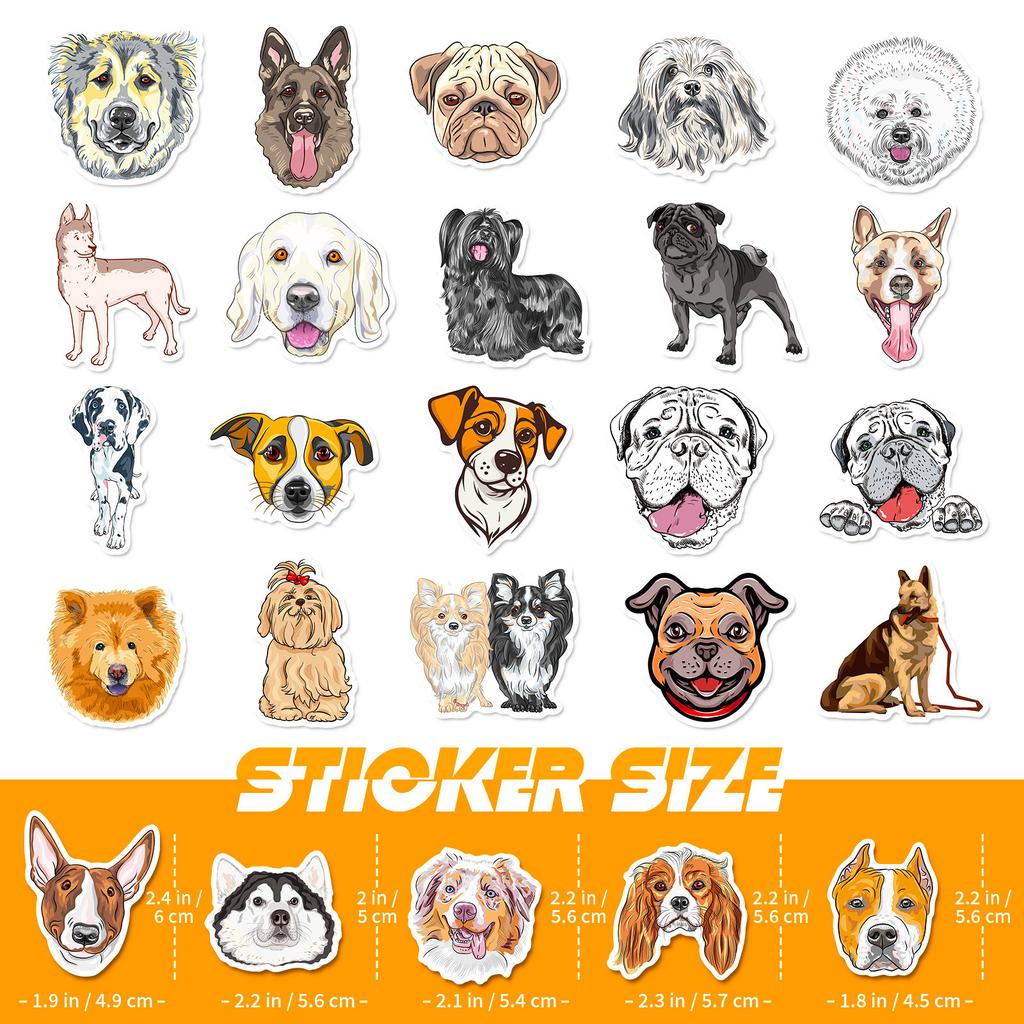 50 Personalized Puppy Creative Car Stickers Cute Golden Retriever Dog Stickers