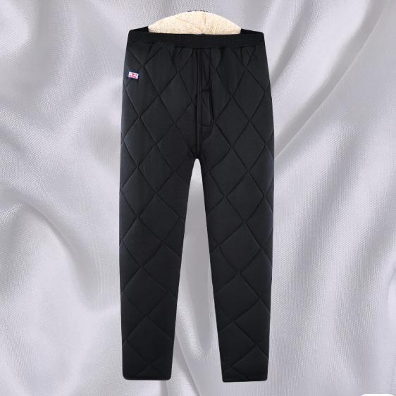 Men's Lamb Wool Coat Set: Thick Cotton-Padded Winter Jacket for Middle-Aged and Elderly, Plus Size Available