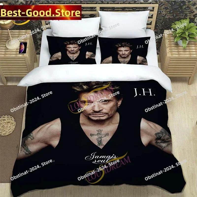 3D rocker Johnny Hallyday Bedding Set Down comfy Bed Queen Size Oversized Pillowcase quilt cover