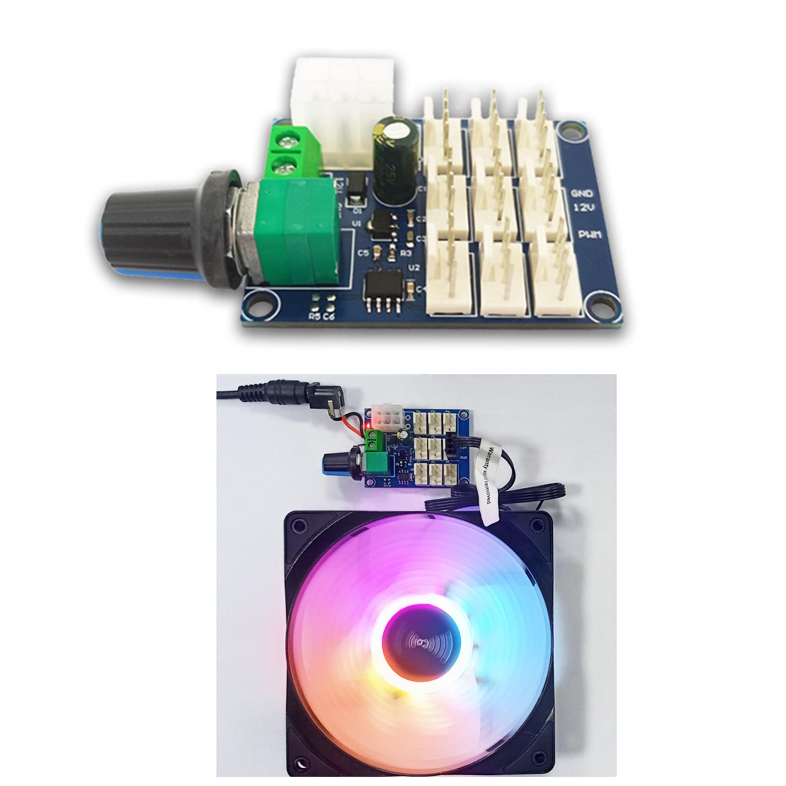 

Multi-Channel Fan Motor Speed Controller PWM Speed Governor 12V 2A For PC Computer Chassis Fan