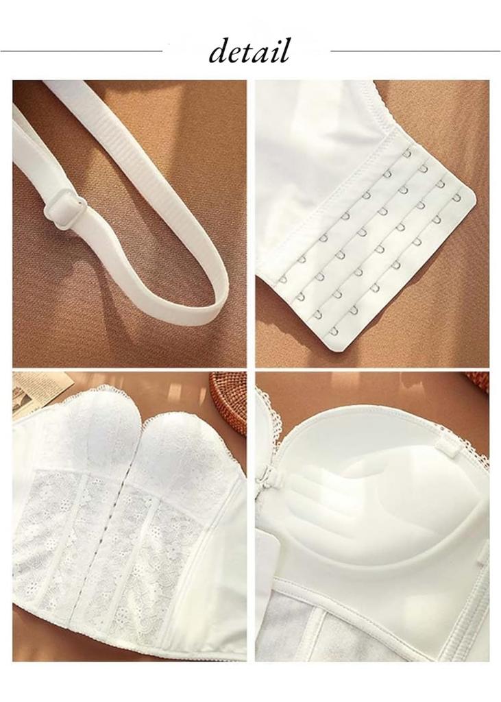 Bustier Underwear Wedding Bustier Lace Corset Elegant Bridal Innerwear Front Hook Cleavage Creation Stability Beautiful Silhouette Back Straps Bride