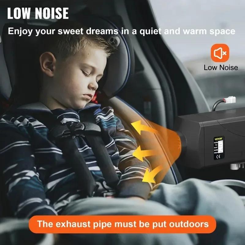 5KW Diesel Air Heater 12V 24V Parking Heater Low Noise Warmer Kits For All Diesel Vehicles Truck Van RV Boat Bus Trailer