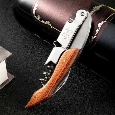 Red Wine Opener Εξοικονόμηση εργασίας Wine Cork Remover από ανοξείδωτο ατσάλι τιρμπουσόν με ξύλινη λαβή για μπαρ κουζίνας