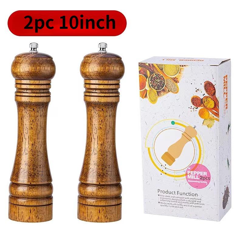Hand Shake Pepper Grinder Kitchen Manual Solid Wood Pepper Black Pepper Mill Household Sea Salt Pepper Grinding Bottle