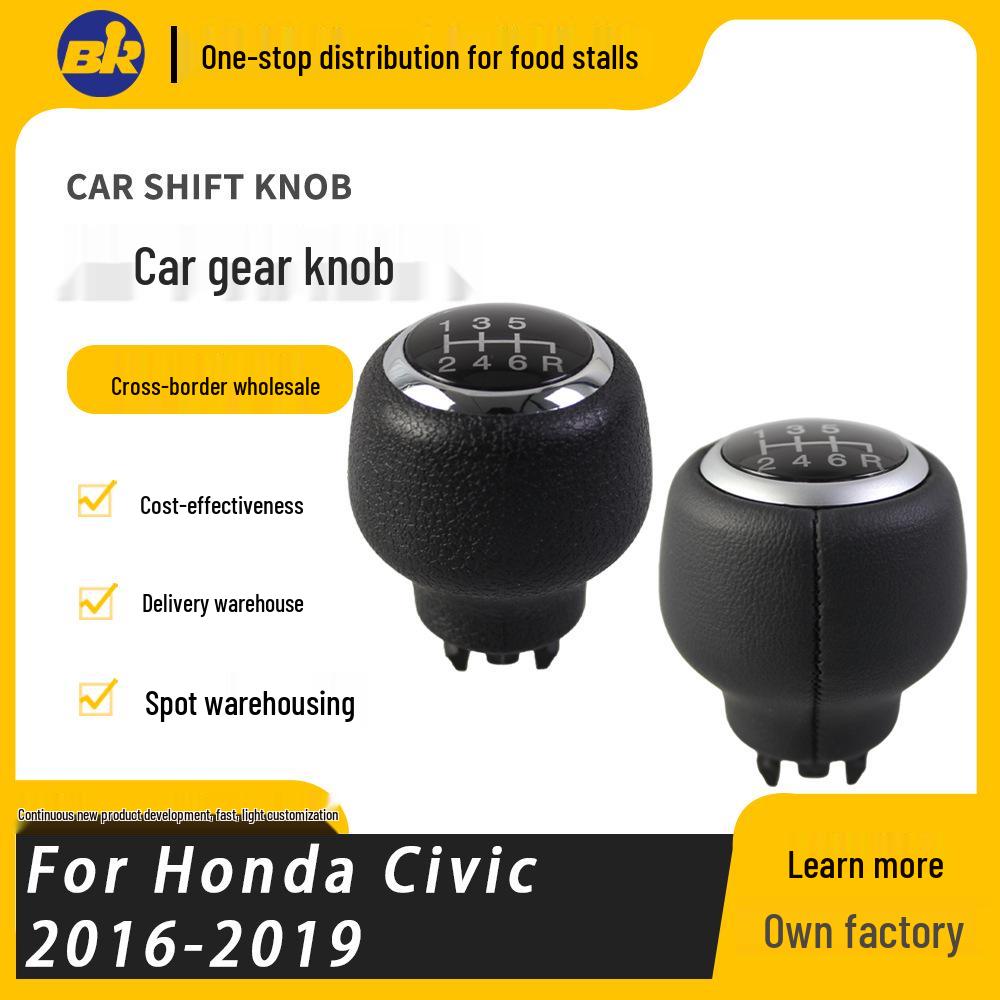 

Honda Civic X Leather/Plastic 6-Speed Gear Shift Knob Plastic Version