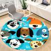 1PCDogs Bones Office Round Area Rug,  Mat Suitable For Office, Under Office Chairs Bedroom Living Room Home Decor, Room Deco