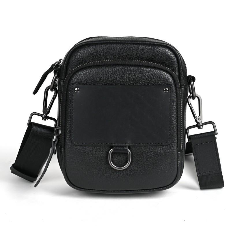 Japanese Korean Trendy Men's Single Shoulder Crossbody Bag Multifunctional Genuine Leather Casual Mobile Phone Waist