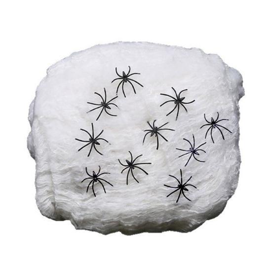 Halloween Spider Web Decoration Stretchy Spider Web with Small Fake Spiders Large Cobwebs for Indoor And Outdoor Parties Haunted Houses Decor