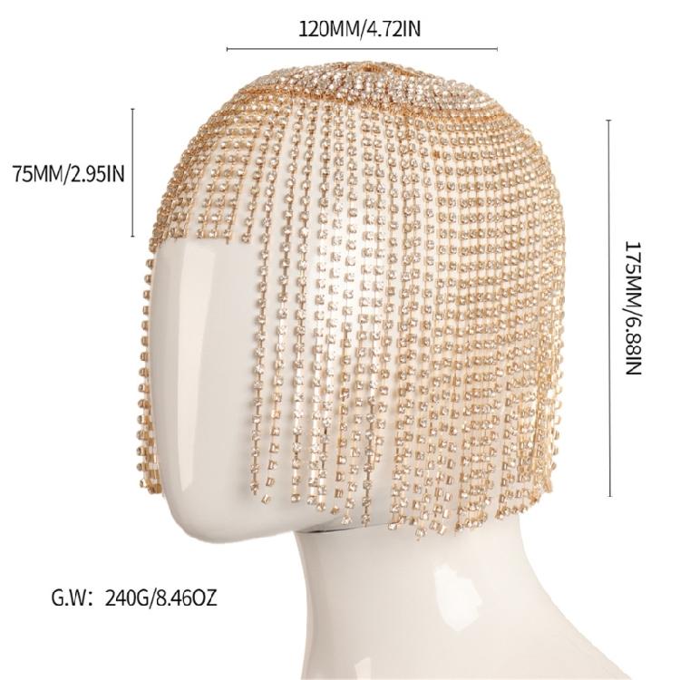 Lady Head Cover Hat Night Club Headdress Adult Stage Props Charming Hair Chain