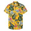 Casual Lar Printed Thin Hawaiian Shirt Men's Short-sleeved Loose Beach Shirt