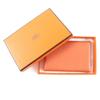 Excellent HERMES Card Case Calvi Orange Epsom Leather Women Used