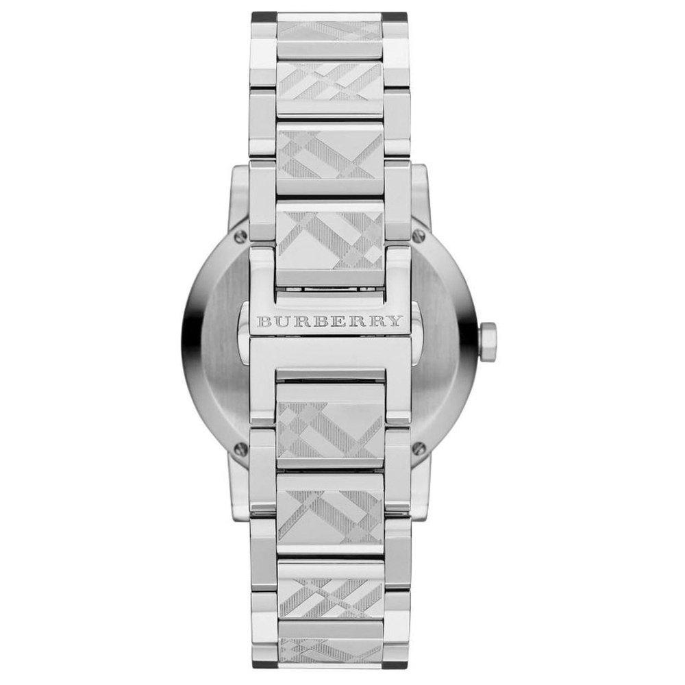 Burberry BU9037 Reloj Unisex de Acero Cuadriculado Grabado 'The City'