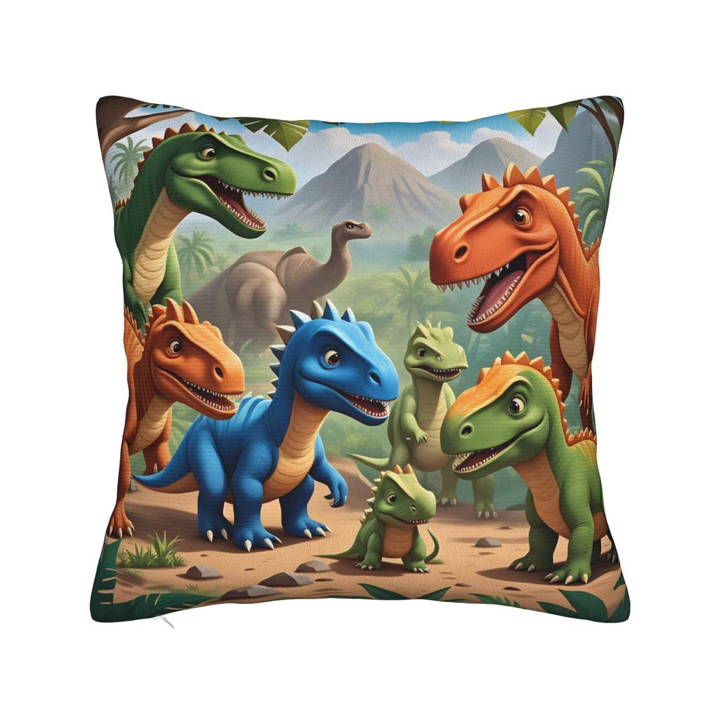 Colorful Smiling Cartoon Dinosaur Pillow Case Kawaii Pillow Cover Design Pillowcases For Couch Sofa Bedroom