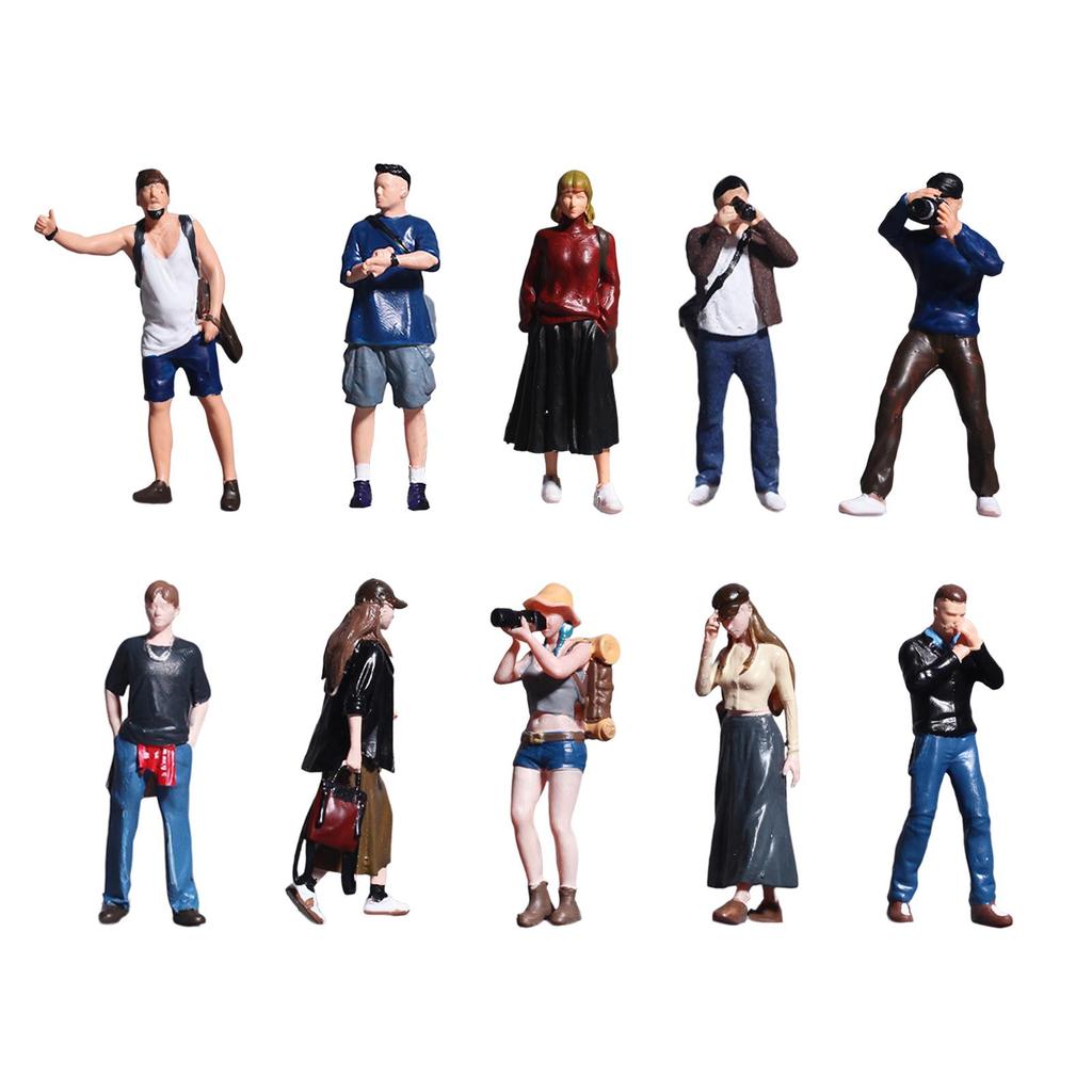 1/64 People Figure Resin Mini Architectural Figurine for Micro Landscape