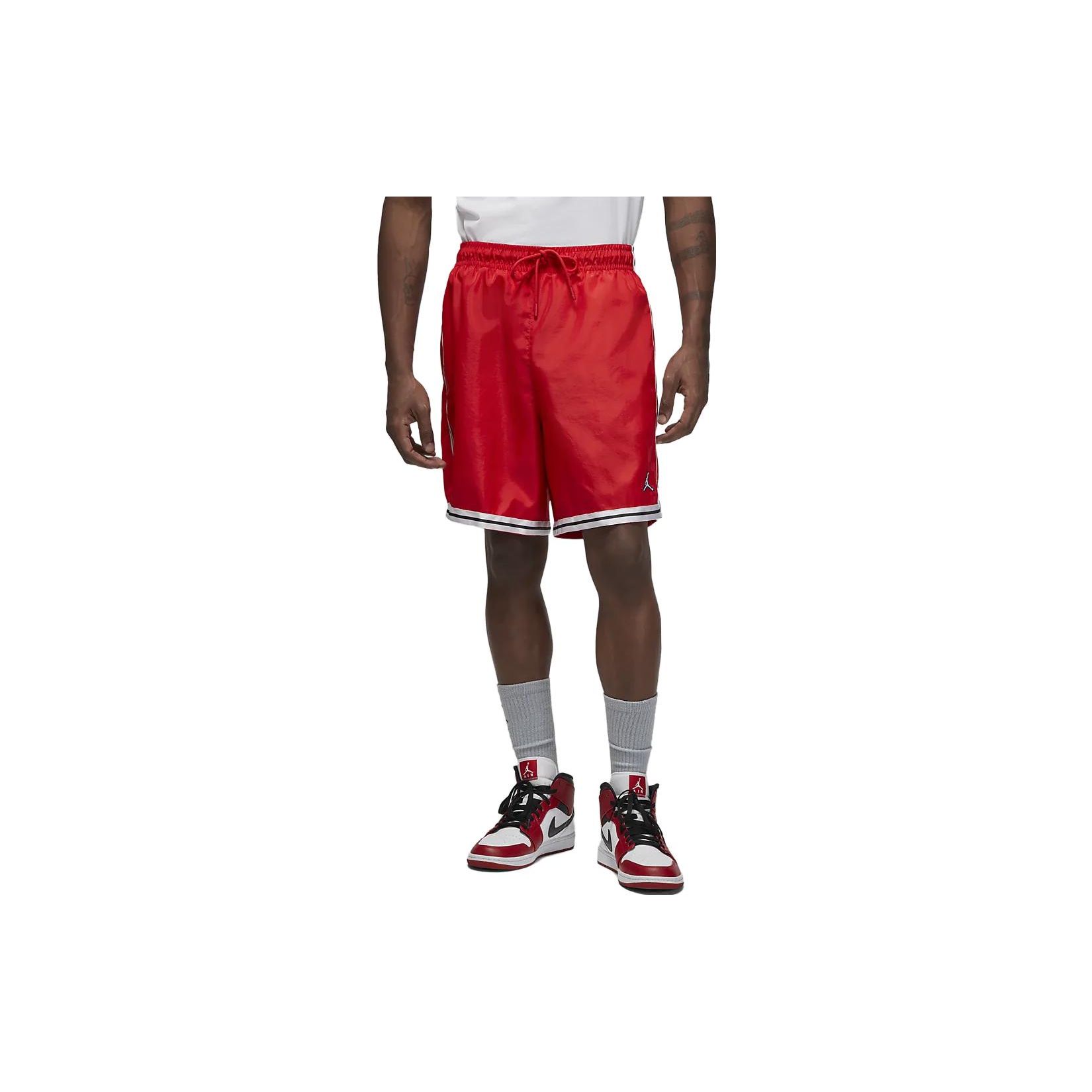 Nike Solid Color Mid-Rise Drawstring Shorts Men shorts Red DQ7354-612 M