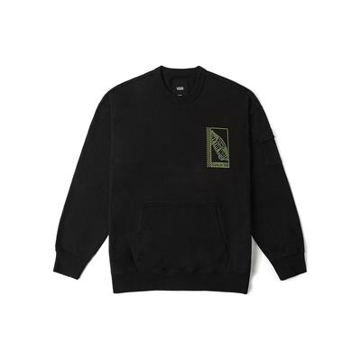 Sweatshirts Men's Black Crew Neck Moderate Other VN000GQGBLK
