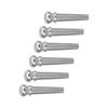 6Pcs Acoustic Guitar String Nail Bridge Pins Pegs Fixed Cones Parts Replacement GL28Silver
