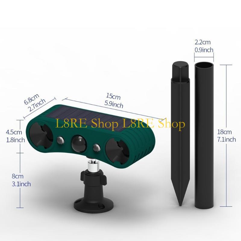 L8RE Solar Wildlife Repeller Solar Motion Alarm ABS Texture Solar Aniaml Repeller