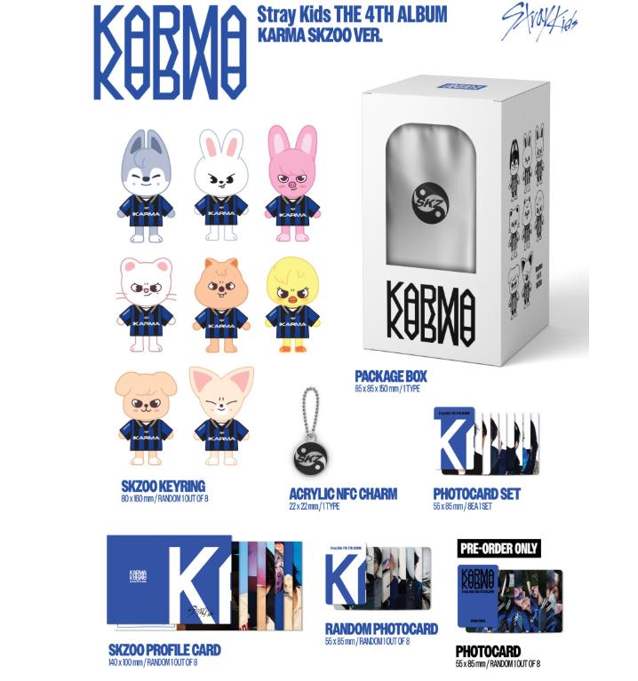 Stray Kids 4. Album KARMA SKZOO Schlüsselanhänger-Edition