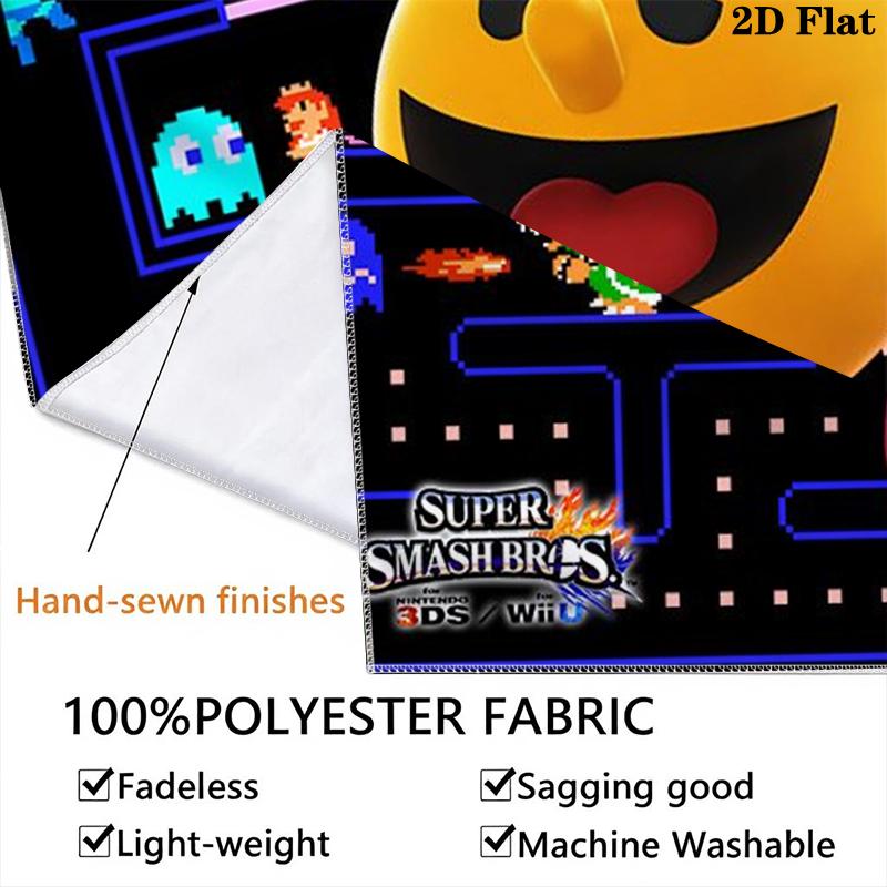 Pac Man Wall Tapestry Aesthetic Wall Hanging Printed Fabric Blanket Decorative Tapestries for Bedroom Living Room Home Decor
