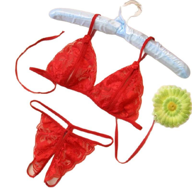 Alluring Transparent Lace Lingerie Set with Quick Release 