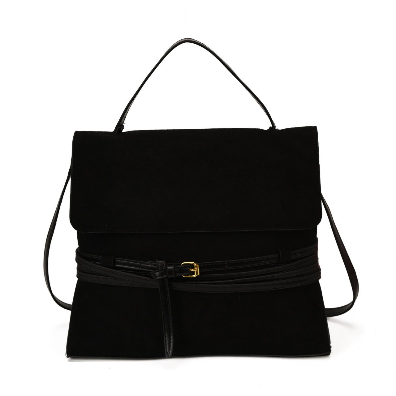 

Женский замшевый рюкзак и сумка кроссбоди Осень/Зима 2025 Large чёрный