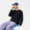 Li Ning Spordielustiili Seeria High Street Ameerika Vintage Vabaaja Lihtne Ühevärviline Ümmarguse Kaelusega Pullover Huppar Meeste huppar Must AWDVE53-2