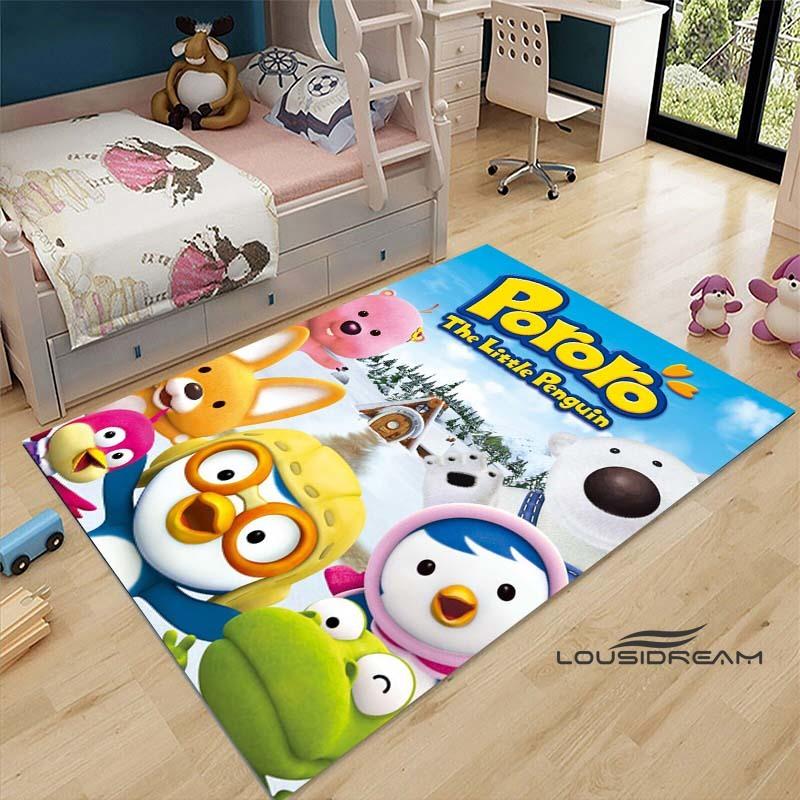 2026 Tappeti con Motivo a Forma di Pesce Carino P-Pororo-Park 15 Misure Tappetino per Pavimento Soggiorno Camera da Letto Comodino Tappeto Area Tappeto per Giochi Camera dei Bambini Decorazione per la Casa